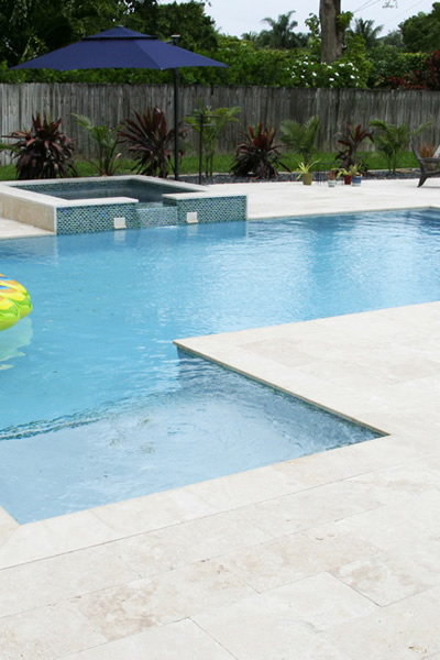 Ivory Travertine Walkway Pavers – Durable Outdoor Stonework