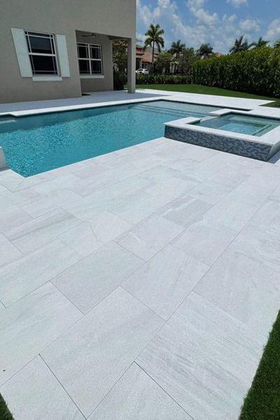 White Marble Pavers for Pool Deck – Sleek & Contemporary Look