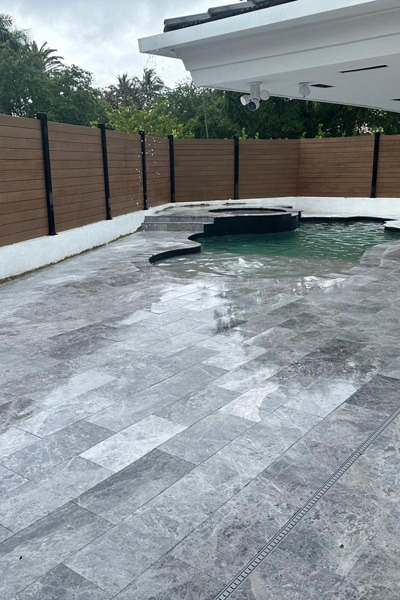 Tundra Gray Marble Pavers for Poolside – Modern Outdoor Space