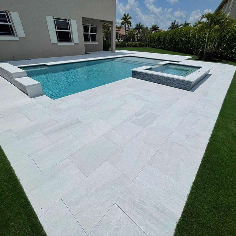 Ice White Marble Pavers – Perfect for Elegant Outdoor Spaces