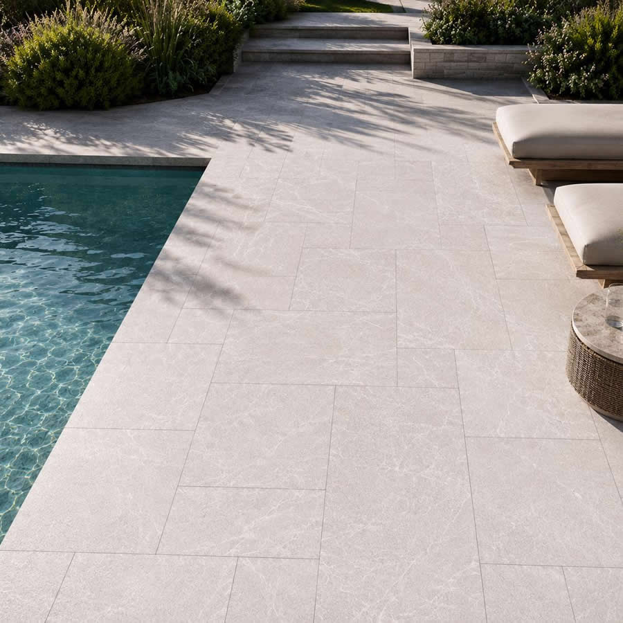 Rome Beige Marble Pavers for Luxury Pool Decks, Patios and Outdoor Living Areas