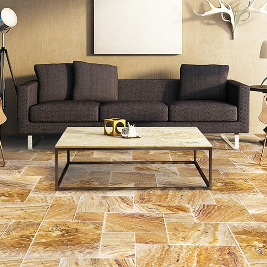 Autumn Blend Travertine Pavers – Perfect for Outdoor Elegance