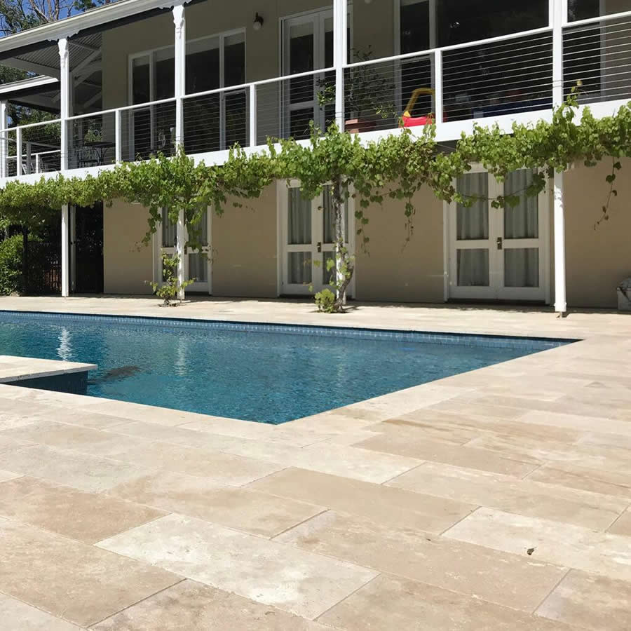 Ivory Toscano Travertine Pavers – Perfect for Elegant Outdoor Spaces