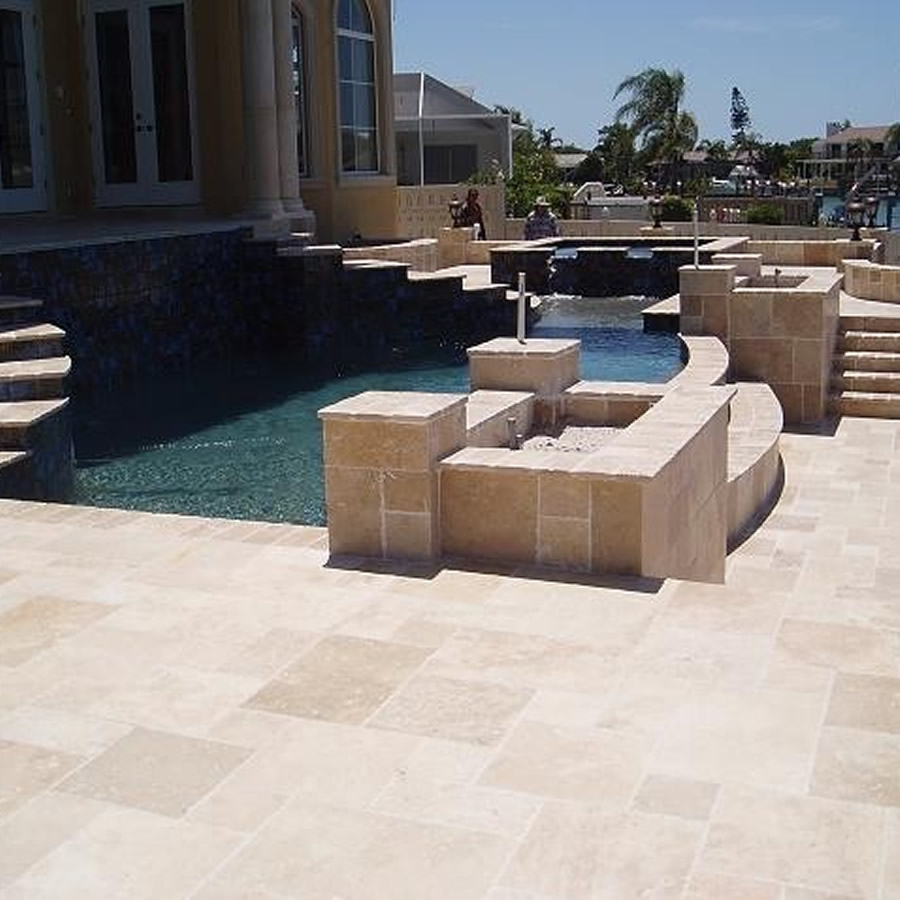 Ivory Travertine Pavers – Perfect for Elegant Outdoor Spaces