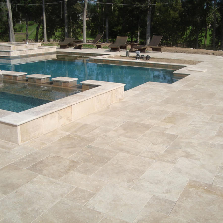 Ivory Travertine Pavers – Perfect for Elegant Outdoor Spaces