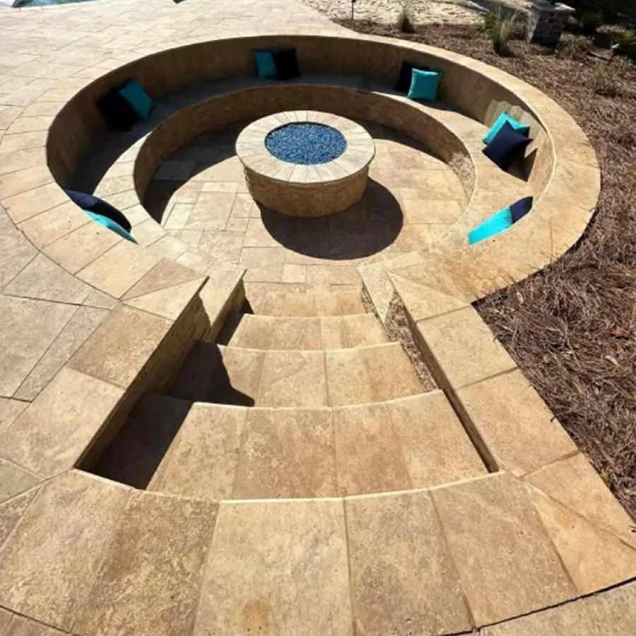 Noce Travertine Pavers – Perfect for Elegant Outdoor Spaces