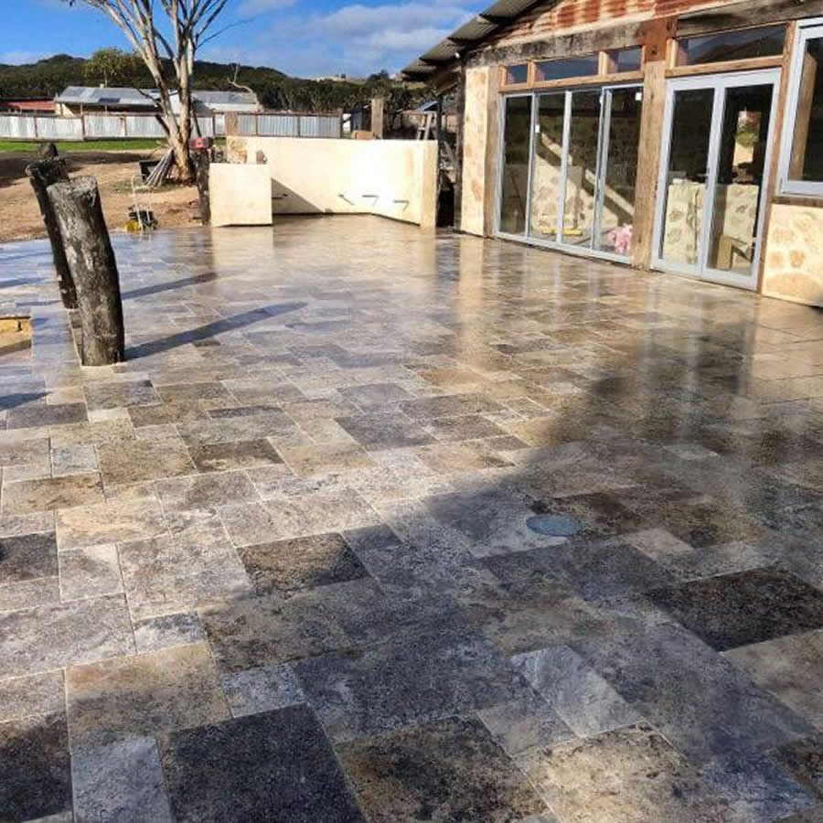 Silver Travertine Pavers – Perfect for Modern Outdoor Living