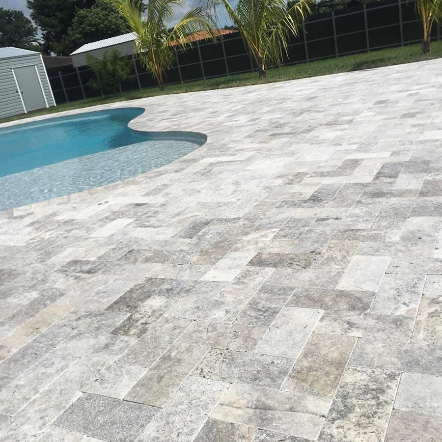 Silver Travertine Pavers – Perfect for Modern Outdoor Living